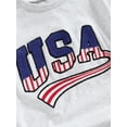 thumbnail image 6 of Bagilaanoe 4th of July Newborn Baby Girl Boys Rompers Letters Print Short Sleeve Bodysuit 3M 6M 12M 18M 24M Infant One Piece Short Jumpsuit for Independence Day, 6 of 9