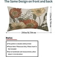 thumbnail image 3 of Vintage Flowers Lumbar Pillow Covers 12x20 Inch Set of 2 Rust Orange Yellow Floral Leaves Decorative Rectangular Throw Pillows For Couch Rustic Pillow Cases Home Decor For Sofa Living Room Outdoor, 3 of 6