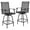 Black, variant on Afuera Living 30" All-Weather Patio Swivel Bar Stools in Brown (Set of 2)