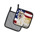 thumbnail image 2 of Caroline's Treasures Irish Wolfhound Patriotic Pair of Pot Holders, 2 of 3