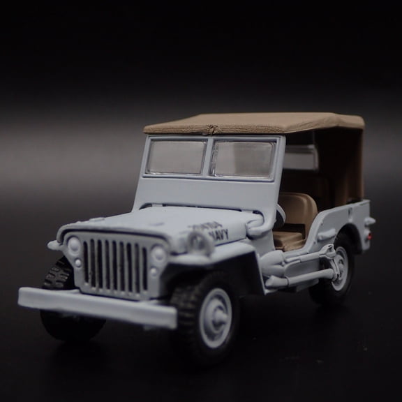 Open Box WWII WILLYS MB JEEP ARMY MILITARY MIDWAY 1:64 SCALE DIORAMA DIECAST MODEL CAR