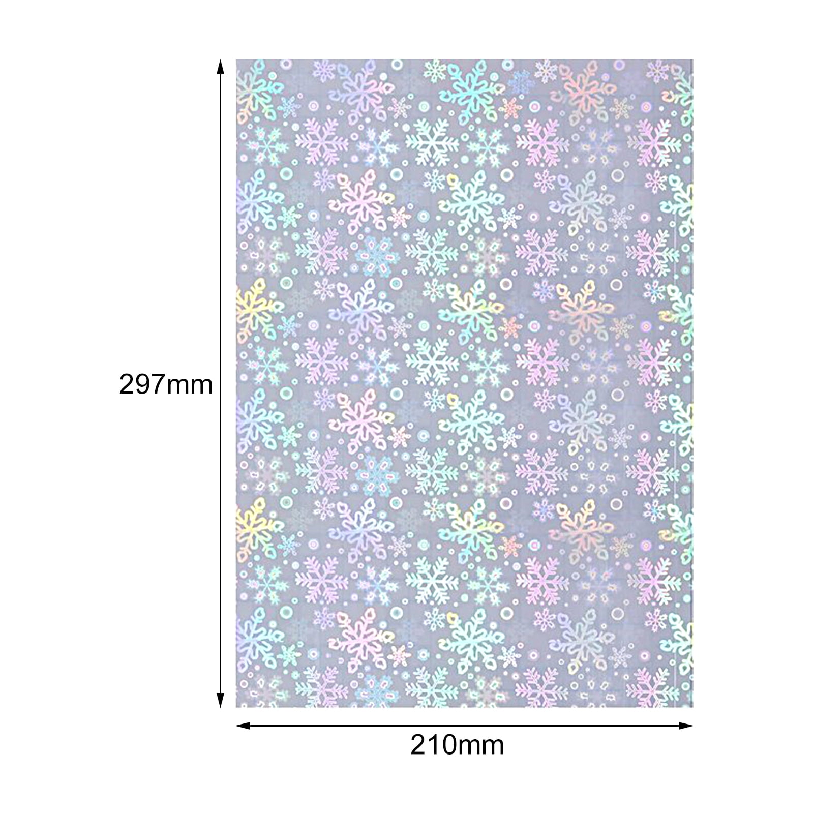 Yoone 10Pcs A4 Sticker Paper Bright Colors Waterproof Quick Drying DIY Transparent Holographic Design Self-adhesive Printed Paper for Gift