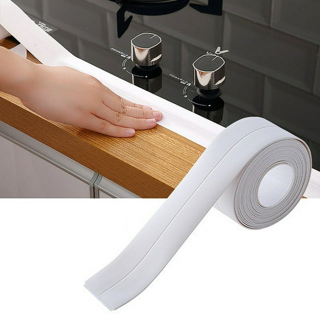 Cinta de calafateo Nikou autoadhesiva PVC sellador decorativo color blanco