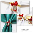 thumbnail image 2 of Shisuyan 2pcs Wear-resistant Napkin Rings Delicate Napkin Buckles Zinc Alloy Serviette Ring Decors, 2 of 9