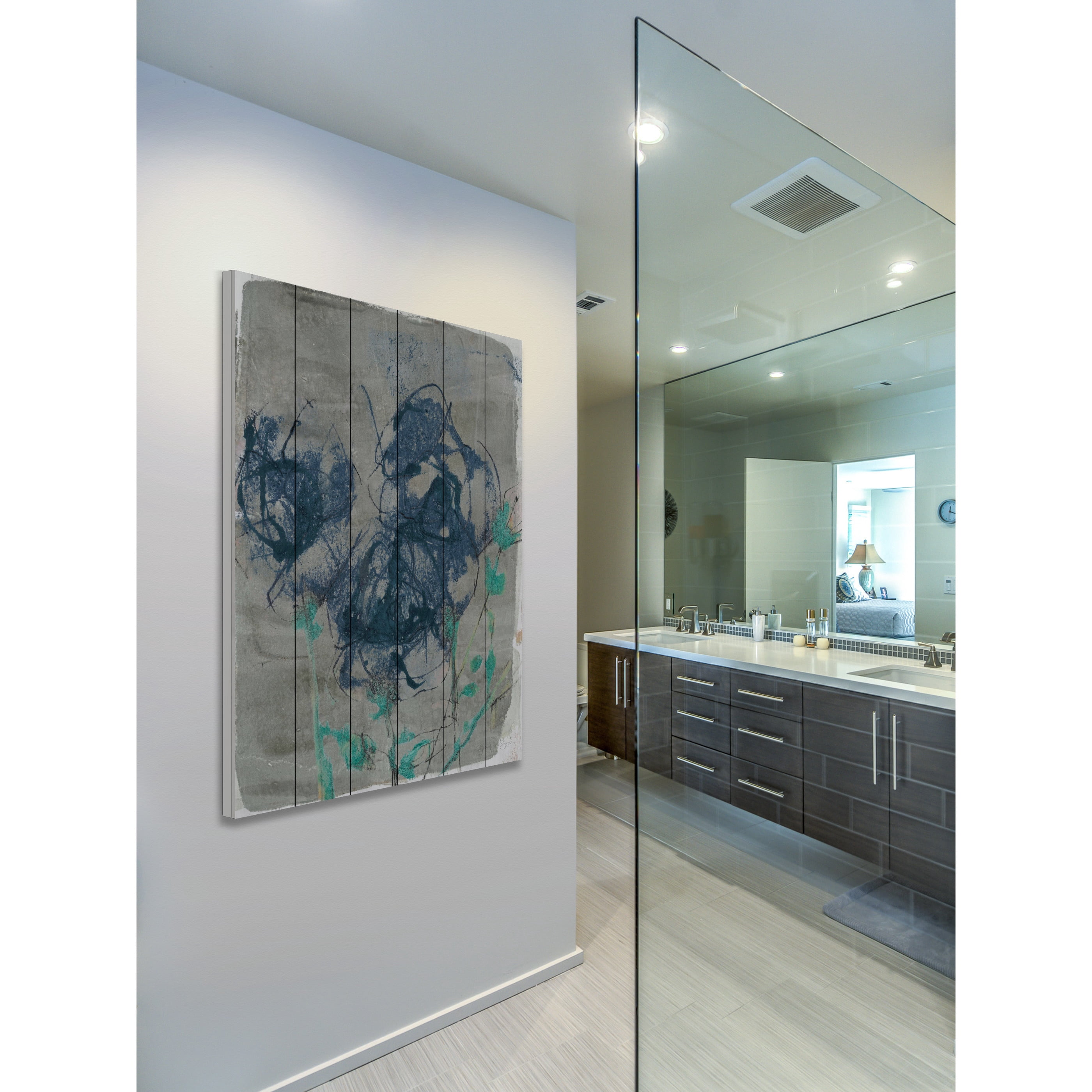 Marmont Hill "Floral Vignette I" Painting Print on White Wood