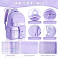 thumbnail image 3 of Gynky School Backpack Set School Bookbag for Middle School Students Book Bag for Elementary Primary Kawaii Backpack, Purple, 3 of 10