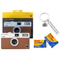 thumbnail image 2 of Kodak Ektar H35 Half-Frame Retro Camera Bundled with Kodak Ultramax 400 35mm Film (2 Rolls of 24 Exposures Each) Plus a Bonus Camera-Style Keychain (Brown), 2 of 11