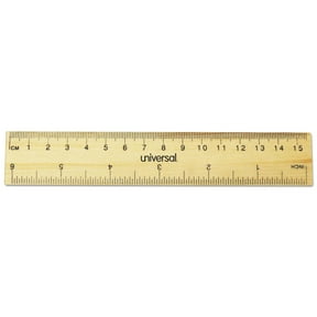 Flat Wood Ruler W/double Metal Edge, Standard, 12
