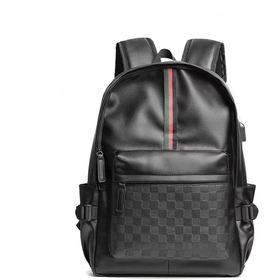 Stylish Leather Bookbag - For School, College Use, Ideal for Leisure, Business Trips & Hiking, Holds 15.6 - inch Laptop