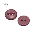 thumbnail image 3 of Uxcell 12pcs 24L Dark Red Round Sewing Buttons 15mm 5/8" Resin 2-Hole Fish Eye Craft Replacement Button for Craft Decoration Pants Dress Skirt Clothing Fastener Buttons, 3 of 6