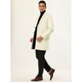 thumbnail image 4 of INSPIRE CHIC Manteau Trench pour Homme Coupe Ajustée Revers Cranté Pardessus à Simple Boutonnage Blanc m, 4 of 6