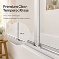 thumbnail image 3 of Niveal 55"-59" W x 56" H Framed Double Sliding Tub Door Clear Glass,Silver Finish, 3 of 13