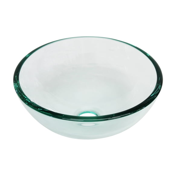 Novatto Mini-Bonificare TIG-8048-12 Clear Glass 12" x 12" x 4.5" Round Single Bowl Sink