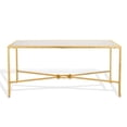 thumbnail image 2 of Safavieh Couture Tauri Forged Metal Modern Coffee Table, Brass/White, 2 of 10