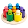 thumbnail image 1 of Juguete de madera Bloques de construcción en forma de arco iris en forma de juguete portátil para niños Educativos tempranos Juguetes jugando Aprendizaje Anddlers Regalos Cubo Gente Conjunto Methold FN001469-04, 1 of 6