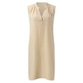 thumbnail image 4 of Sngxgn Women Long Tank Tops Ankle Length Maxi Dress Bodycon Sleeveless Racerback(Beige,M), 4 of 8