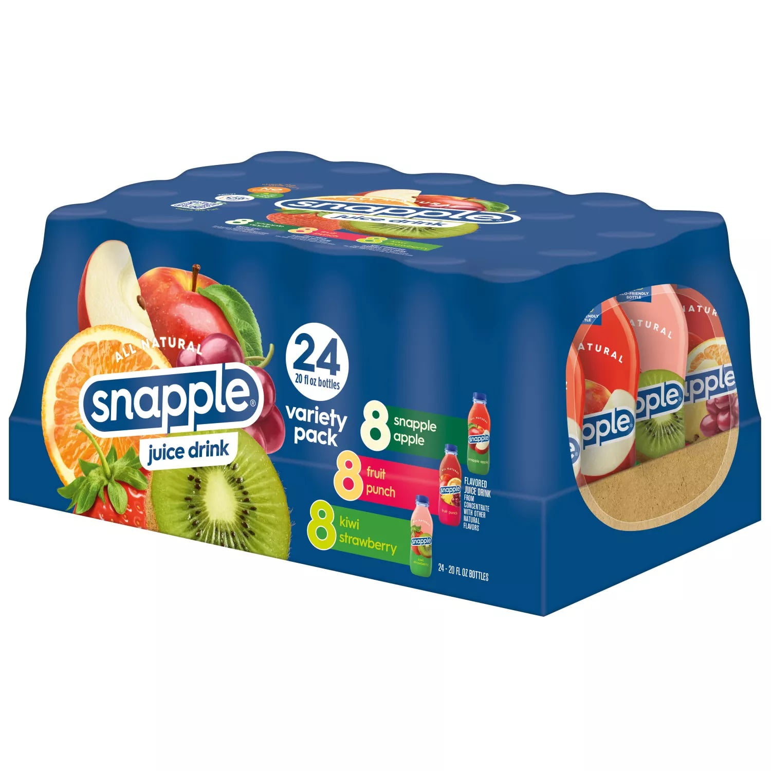 Snapple Juice Drink Variety Pack, 20 Fluid Ounce (Pack of 24)