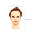 thumbnail image 3 of EeaseMX Cabeza de maniquí de práctica con cabello sintético y soporte Cabeza de muñeca de cosmetología, 3 of 8