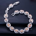 thumbnail image 5 of Trendy White Gold Cubic Zircon Allure Purple Round Women Dancing Party Bracelet, 5 of 9