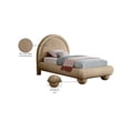 thumbnail image 2 of Meridian Furniture Madrid Beige Velvet Twin Bed, 2 of 7