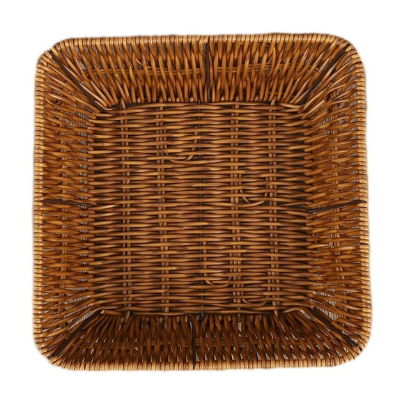 Large Imitation Woven Fruit Basket Big Snack Storage Basket Spacious Plastic Organizer Decorative Rustic Design Lightweight Durable Multi-Purpose