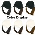 thumbnail image 4 of Sombrero sintético con pelucas, peluca corta y recta Bob, sombrero para el sol con pelo, gorra de béisbol para mujer, uso diario, peluca resistente al calor, 4 of 4