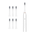 thumbnail image 2 of Cepillo de dientes portátil de viaje para adultos con 6 modos de limpieza y 6 cabezales de repuesto., 2 of 9