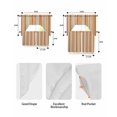 thumbnail image 6 of Burnt Orange Striped Kitchen Curtains Swag Valance and Tier Curtains Set 24 Inch Length, Farmhouse Orange Ombre Stripes Rod Pocket Drape Panels Pair Swag Curtains for Bathroom/Cafe/Window, 6 of 6