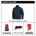 thumbnail image 2 of Milwaukee 204BL-213X M12 TOUGHSHELL Lithium-Ion Cordless Heated Jacket (3 Ah) - 3XL, Navy Blue, 2 of 12