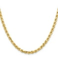 thumbnail image 2 of 14K Yellow Gold Rope Chain Styles Necklace 4.25 mm Diamond-Cut 22 inch, 2 of 4
