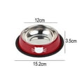 thumbnail image 2 of Pet Bowl Base de goma antideslizante de acero inoxidable Dog Bowl Cat Bowl MFZFUKR CPB-DE-SSW2156-3, 2 of 5