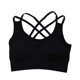 thumbnail image 1 of Mujeres Yoga Fitness Stretch Workout Tank Top Seamless Racerback acolchado sujetador deportivo (negro M), 1 of 4