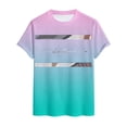 thumbnail image 4 of CONZONE Mens Tshirts Short Sleeve T-Shirts for Men Crew Neck Gradient Color Letter Graphic Casual Summer Tee Tops, 4 of 4