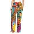 thumbnail image 3 of Xecao Dancing African Womans Women's Straight Lounge Pajama Pants: The Epitome of Relaxed Sleepwear, 3 of 9