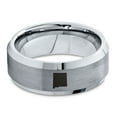 thumbnail image 2 of Tungsten New Mexico The Land of Enchantment State Band Ring 8mm Men Women Comfort Fit Gray Step Bevel Edge Brushed Polished, 2 of 4