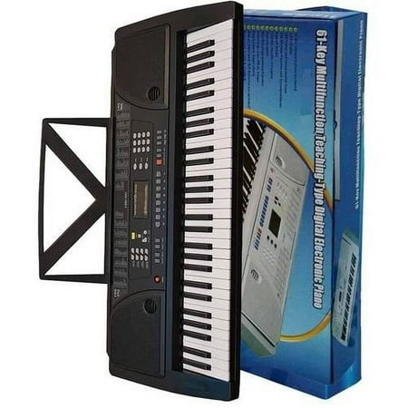 Directly Cheap Keyboard 61-Key Full-Size Student Electronic Digital Piano with Notes Holder and AC Adapter, Black