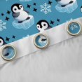 thumbnail image 4 of Manfei Kawaii Blue Penguin Curtains Pack of 2 (42x84 Each) for Kid, Antarctic Wildlife Animal Curtains Blackout, Winter Snowflake Bedroom Curtains, Curtains Blackout Bedroom Decor, 4 of 6