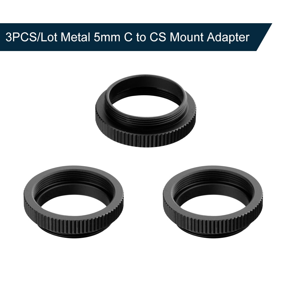 3PCS/Lot Metal 5mm C to CS Mount Adapter Thread C/CS Lens