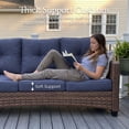 thumbnail image 4 of Layinsun 10 Pieces Patio Furniture Set with Swivel Chairs, Rattan Wicker Rocking Glide Chairs with 44" Propane Gas Fire Pit Table Conversation Set, 4 of 7