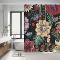 thumbnail image 4 of Boho Floral Botanical Shower Curtain Mid Century Morden Abstract Leaves for Chic Elegant Bathroom Decor Colorful Flower Shower Curtain for Bathroom with Hooks(72x72 Inch), 4 of 6