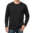 thumbnail image 7 of Bxsruta Men's Long Sleeve T Shirt Crew Neck Pocket Tee Casual Everyday Work Tops, 7 of 7