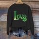 thumbnail image 4 of Ounisa St. Patrick's Day Sweatshirt for Women Clover Graphic T Shirts Patty's Day Long Sleeve Tee Tops Pullover, 4 of 6