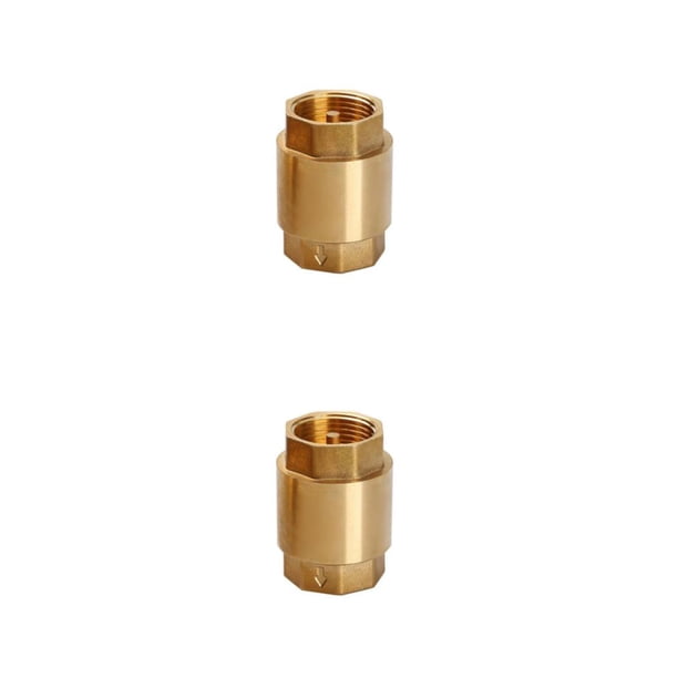 Riwesomey Válvula de retención de resorte Tapa antirretorno Latón Tamaño compacto Multipropósito Accesorios universales para el hogar DN20 2piezas