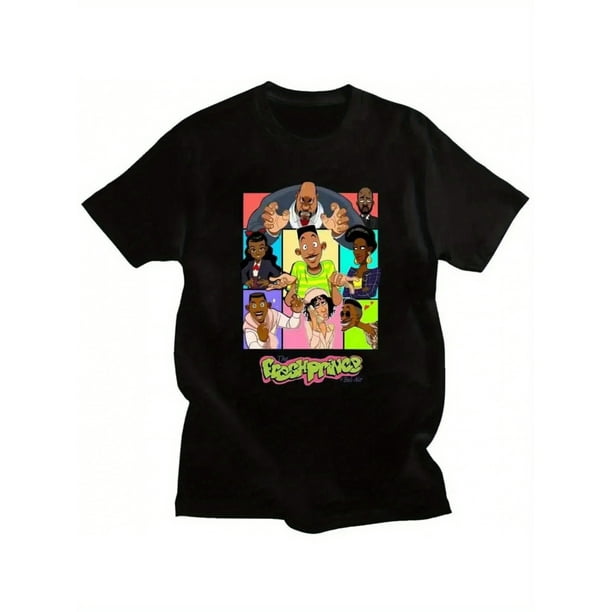 Nueva llegada impresionante El Príncipe de Bel-Air camisetas de algodón agradable ropa de hombre camiseta de moda para hombre marca