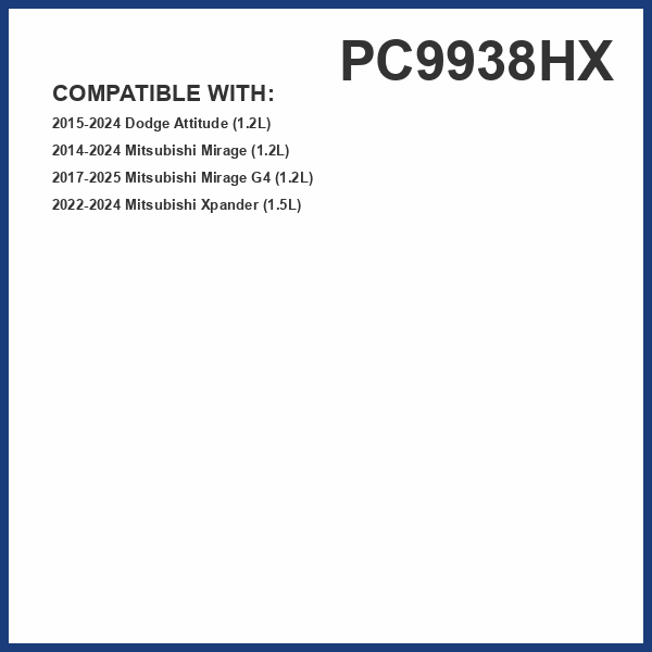 PUREFLOW PC9938HX HEPA Cabin Air Filter | Fits 2014-2024 Mitsubishi Mirage 1.2L; 2015-2024 Dodge Attitude 1.2L; 2017-2025 Mirage G4 1.2L; 2022-2024 Xpander 1.5L