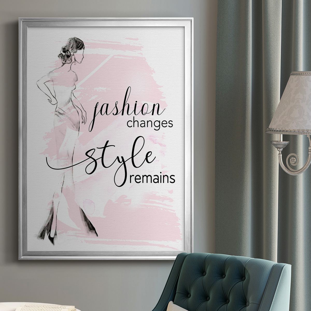Fashion Changes Style Remains Premium Framed Print - Ready to Hang