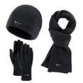 thumbnail image 1 of Conjunto de gorros y bufandas Prolriy para hombre y mujer, gorros, bufandas y guantes de lana cálidos y bonitos para otoño e invierno, tres piezas, gorro de punto para nieve, mitones y bufandas,, 1 of 3