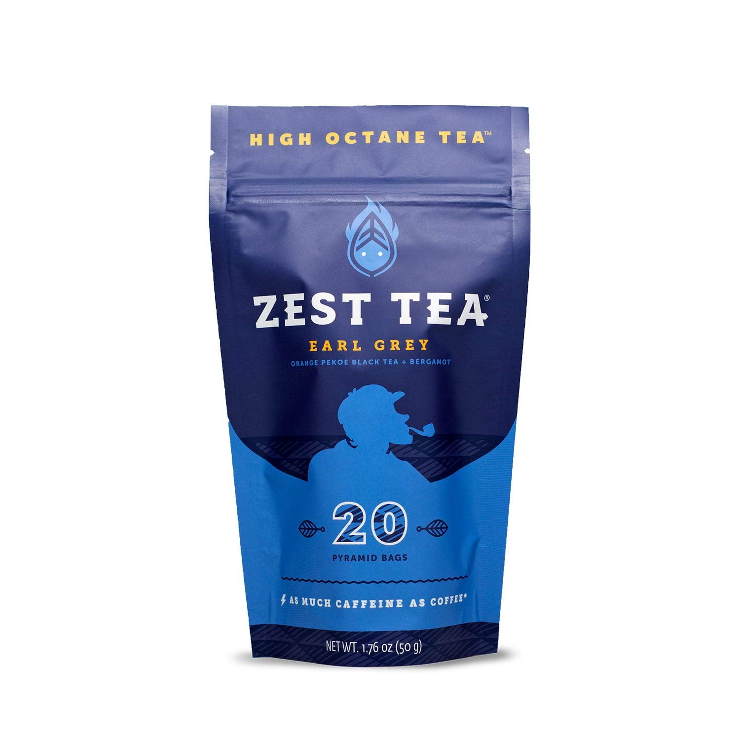 Zest Tea Premium Energy Hot Tea, High Caffeine Blend Natural & Healthy
