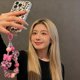 thumbnail image 5 of Correa para móvil con estampado de leopardo y cuentas, cadena corta, clip transparente, sujeción segura, universal para smartphones, anticaídas y portátil, 5 of 6
