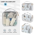 thumbnail image 5 of Rabbits with Carrots Clear Cosmetic Bags with Handles PVC Toiletry Bags Zipper Waterproof Portable for Traveling 2 Pcs, 5 of 7
